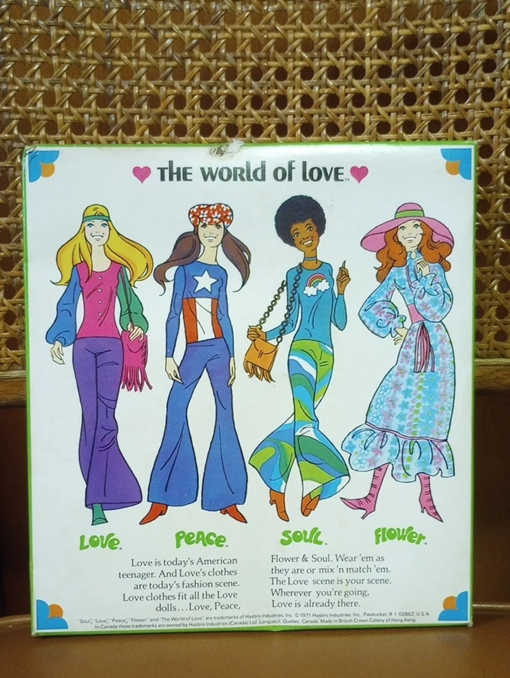 NIB RARE Hasbro Vintage Retro 1971 The World of Love Plaid Cape Outfit # 4470